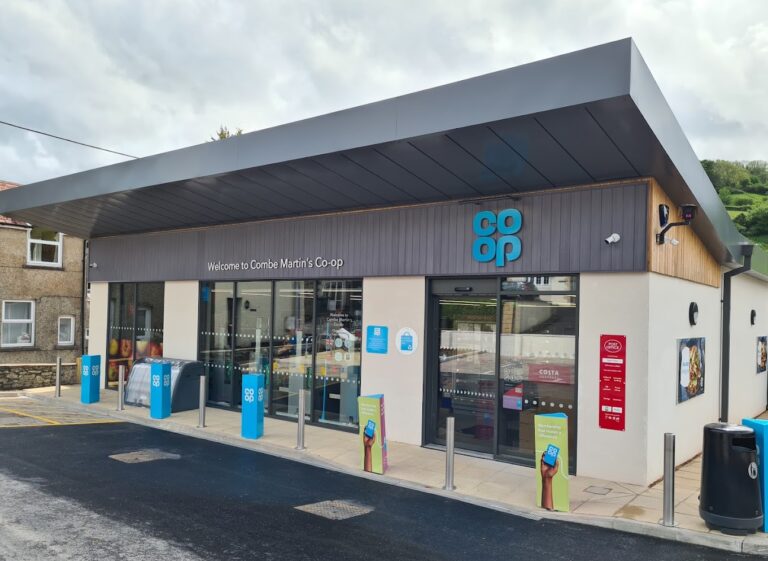 Modern Co-op supermarket in Combe Martin